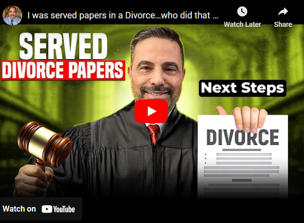 I was served papers in a Divorce…who did that and when?