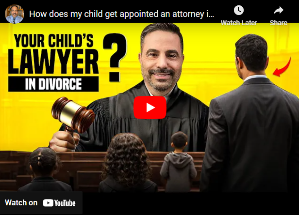 How does my child get appointed an attorney in a divorce?