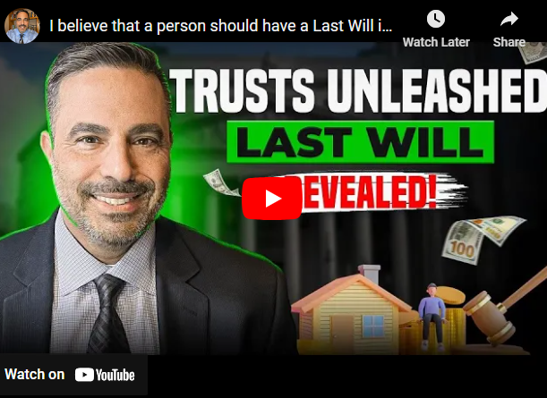 I believe that a person should have a Last Will in addition to a Trust.