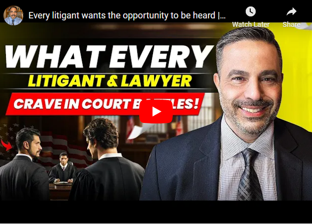 Every litigant wants the opportunity to be heard | Argue In Court
